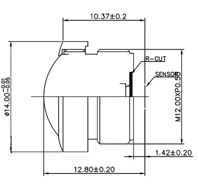 IMX322 1/3 inch FOV 200 360 degree fisheye panoramic view camera vr lens