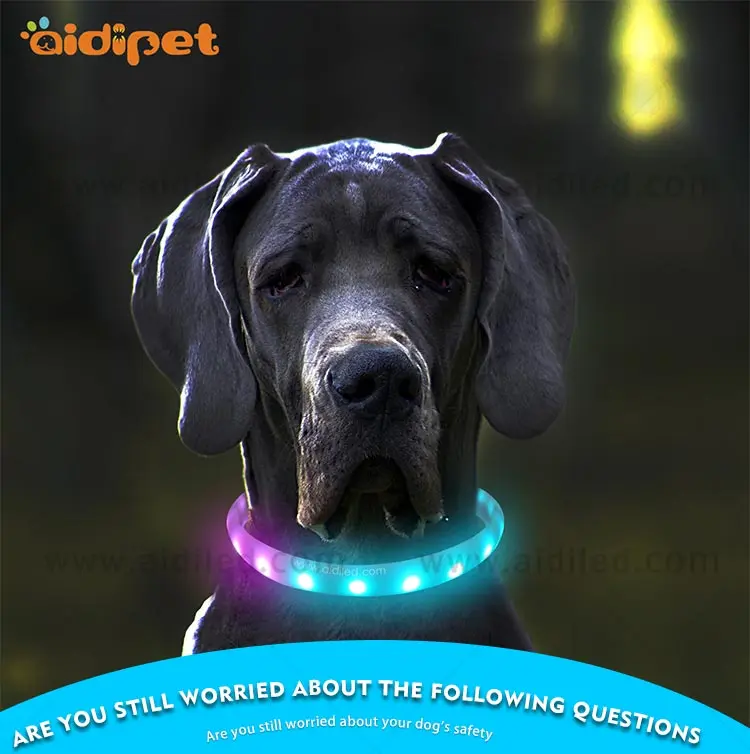 Factory Hot Selling LED color-changing pet collars fashion product for kinds of pet dog