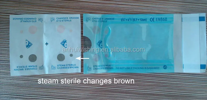 Disposable sterile pouch packaging bag paper-plastic bag for sealing