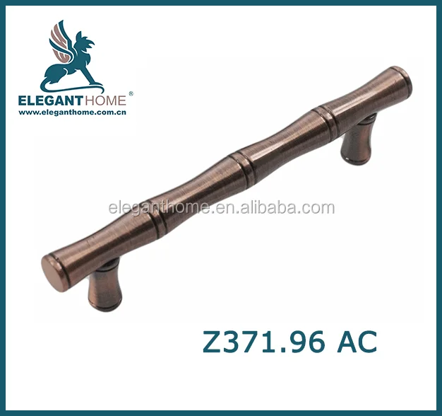 Zinc Alloy Antique Copper Bamboo Cabinet Drawer Pull Handle