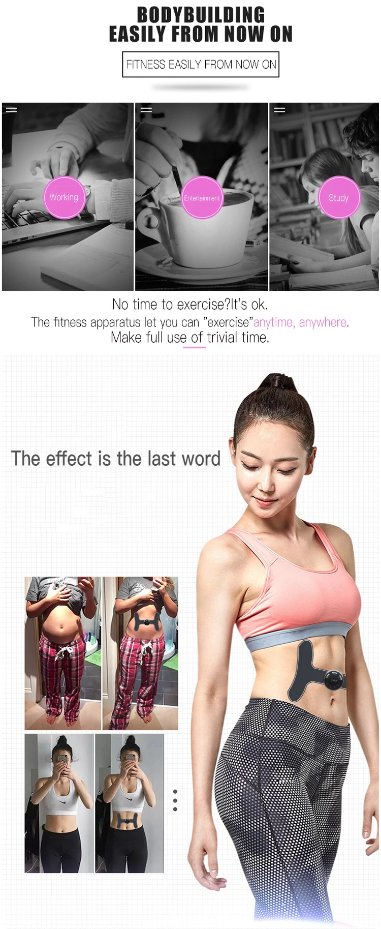 2019 electrical body arm leg fitness ems muscle trainer for lazy people