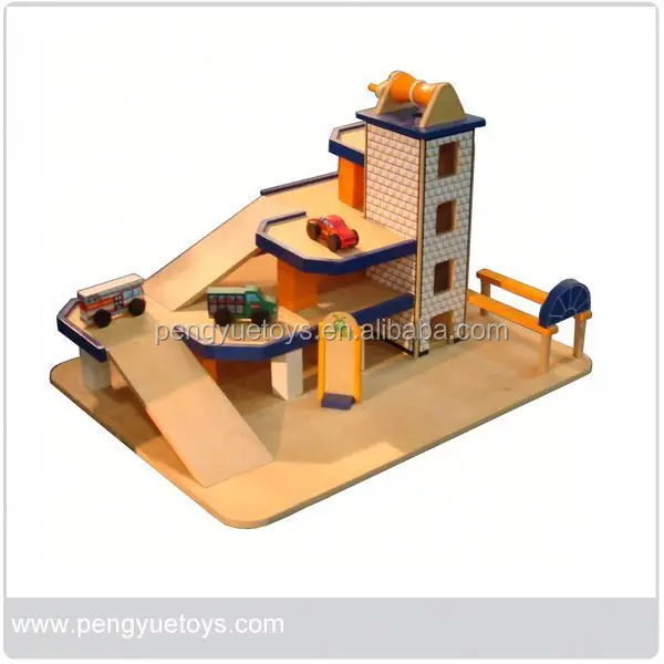 Garage Play Set Pretend Play Toy For Children Wooden Assembly Toys