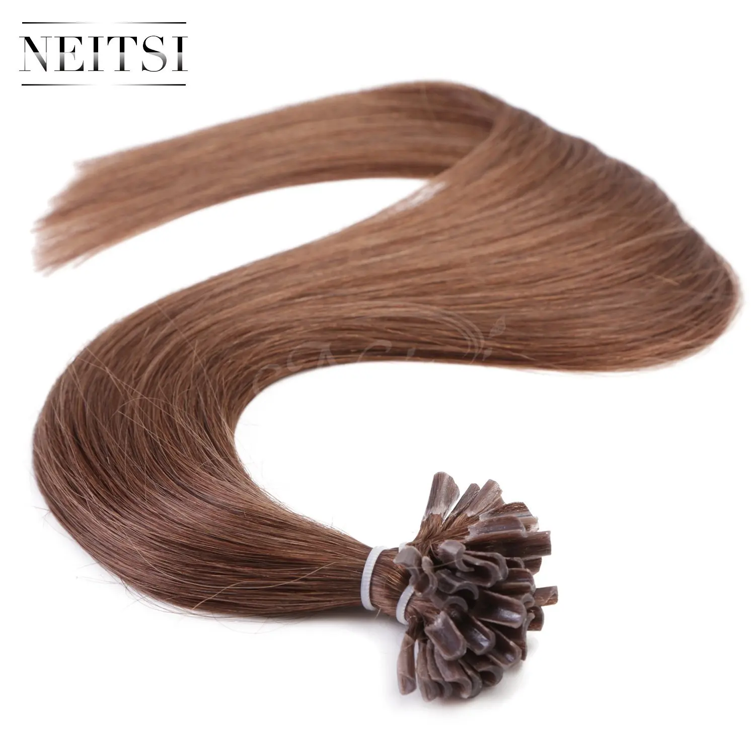 Neitsi 20" 25s/lot 1g/s 100% Remy Human Hair Nail U Tip Hair Extension (6#)