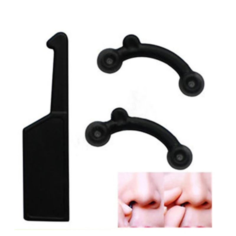 

3pair/box Bridge Straightening Beauty Silicone Nose Up Lifting Shaping Clip Beauty Tool Nose Shaper, Black