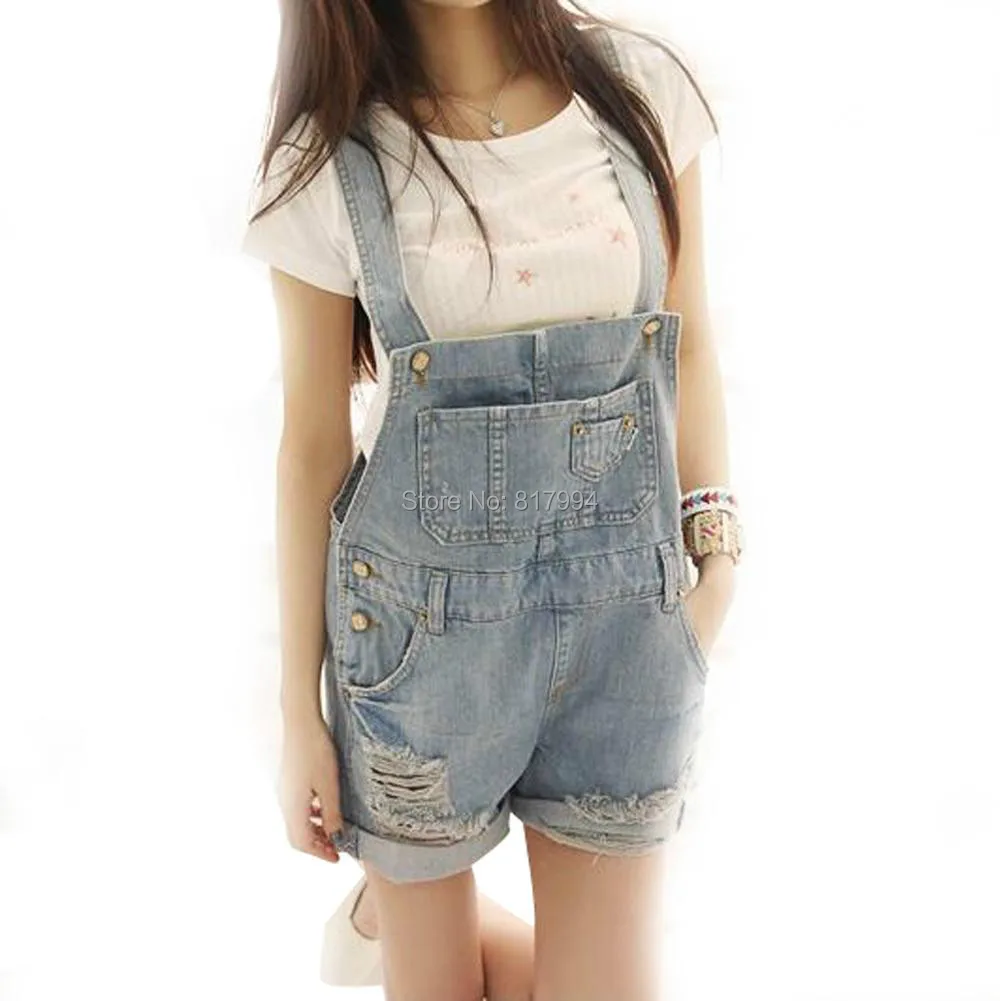 M/&S/&W Womens Shorts Casual Shortalls Denim Bib Overalls Button Front Jumpsuits Rompers