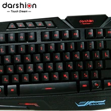 Free shipping LED 3-Color Switch backlit keyboard USB Wired backlight breathing Gaming PC Russian and English fingerboard