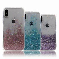 

color change quicksand glitter transparent soft Gold foil clear accessories mobile phone shell case cover bling for iphone x