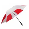 Manual open large red and white golf umbrella for sale