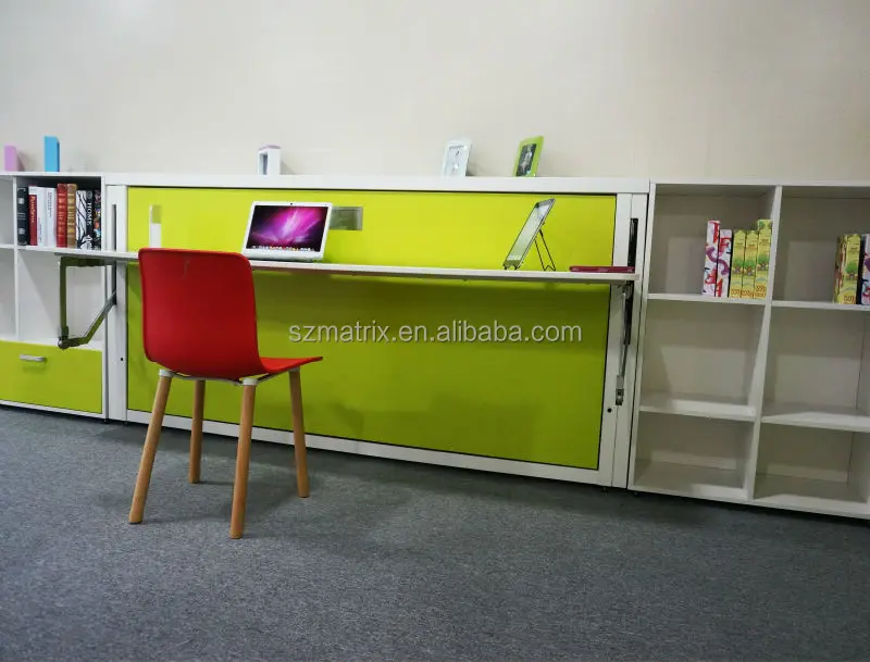 Fold Away Bed Transformable Wall With Study Table Fold Away Bed Transformable Wall With Study Table