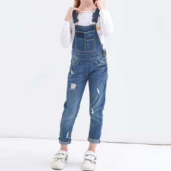 fitted jean jumpsuit