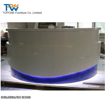 Led Office Furniture Round Blue Color Front Service ...
