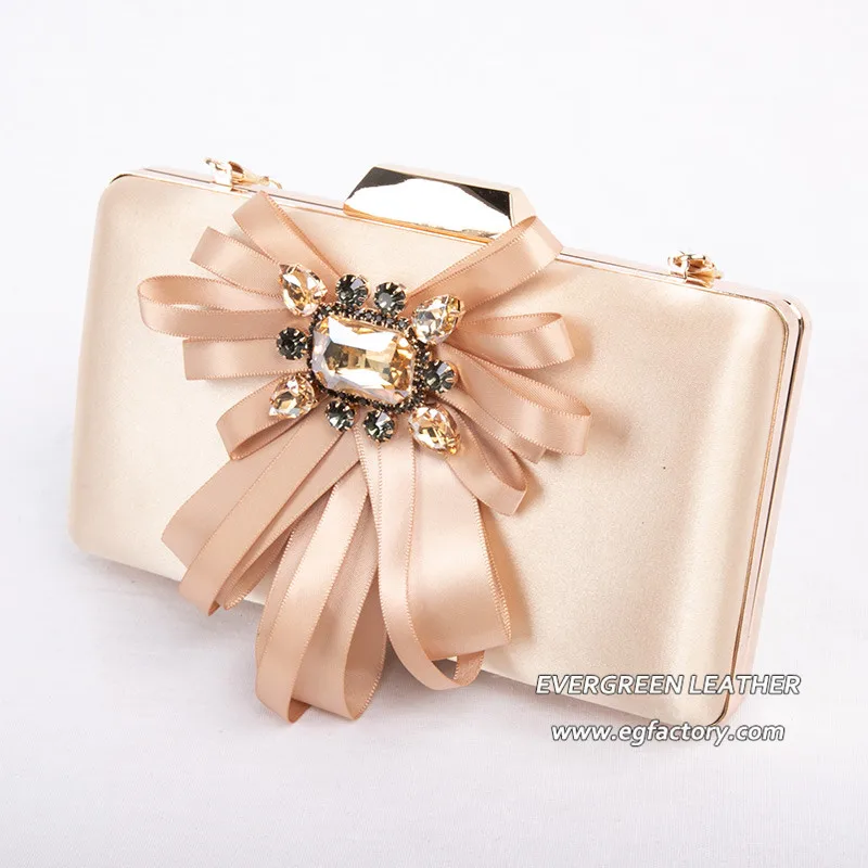 New arrival 2018 popular pu party bag ladies flower clutch evening bag EB961