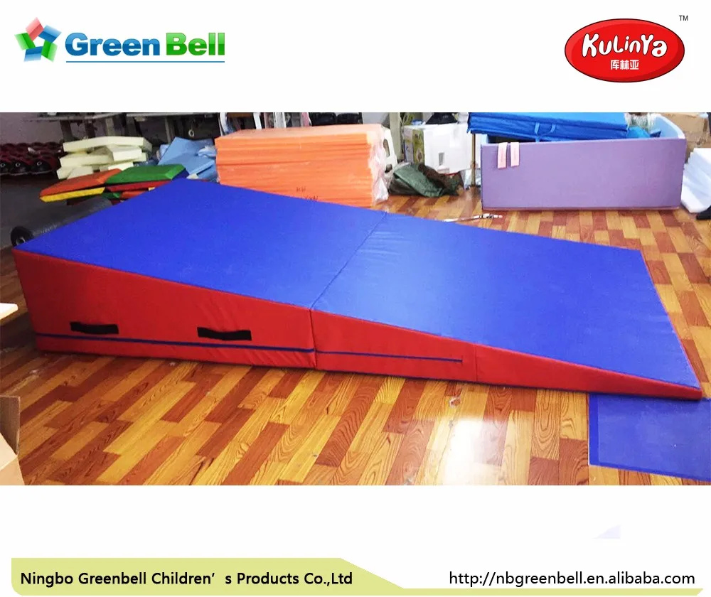 Children's Folding Soft Play Gymnastics Incline Mats Cheese Wedge