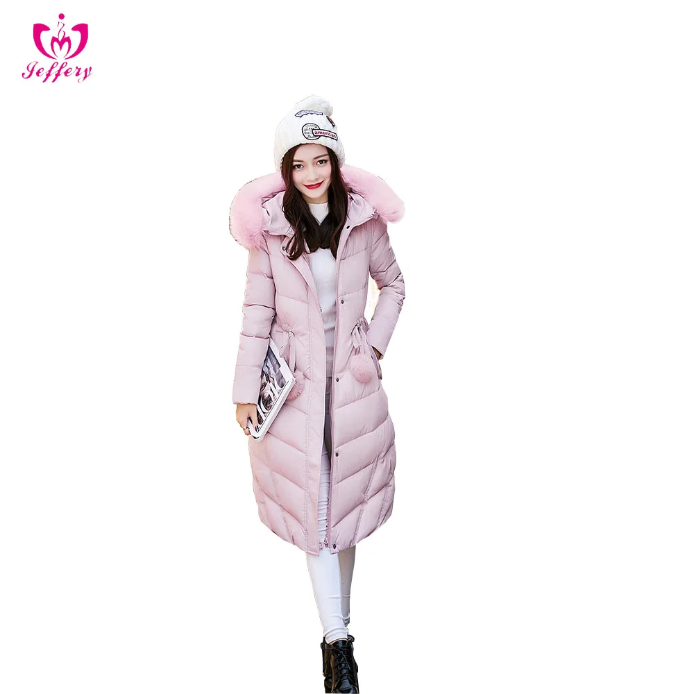 

Korean fashion Slim long section of new cotton custom ladies winter coats, As pic