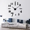 extra large DIY wall clock decoration 3D wall stickers quartz clock living room art watch