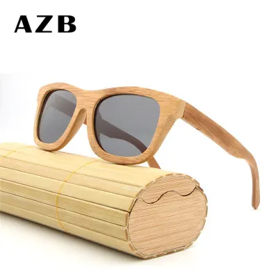 

Hot Selling Handmade polarized framed fashion custom logo wood bambo Bamboo Polarized Sunglasses Wooden Vintage Sunglasses