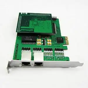 Dual Span Selectable E1 or T1 Pcie Card with Octasic Hardware Echo Cancel Module Suitable for Asterisk Based Applications