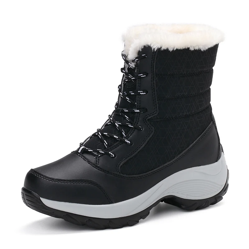 

Hot Selling Fashion High Boot Shoes Warm Winter Shoes Snow Boots For Women, Black/blue/red/white