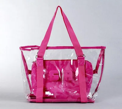 

Fashional PVC Transparent Women Shopping Tote Bag