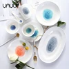 New products home goods watercolor luxury 49 pcs porcelain dinner set for sale