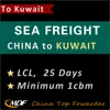 Cheap Sea Freight LCL China to Kuwait 25 Days / Sea Cargo Shipping Shenzhen to Kuwait by China Forwarder