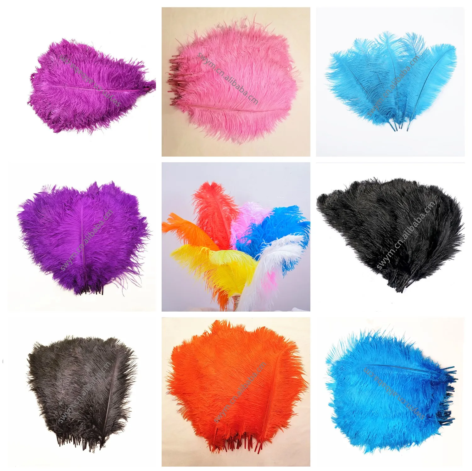 dyed ostrich plumes