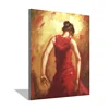 spanish flamenco woman dancer oil painting lady with red dress modern modern on canvas handmade