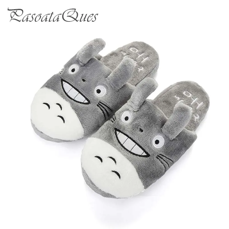 

Totoro Cute Cat Cartoon Animal Women/men Couples Home Slipper For Indoor House Bedroom Flats Comfortable Warm Winter Shoes