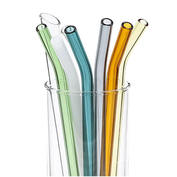 

Wholesale Multiple Color Borosilicate Reusable Smoothie Glass Drinking Straws Bpa-free Environmentally Glass Straws, Blue,yellow,green,pink,etc.