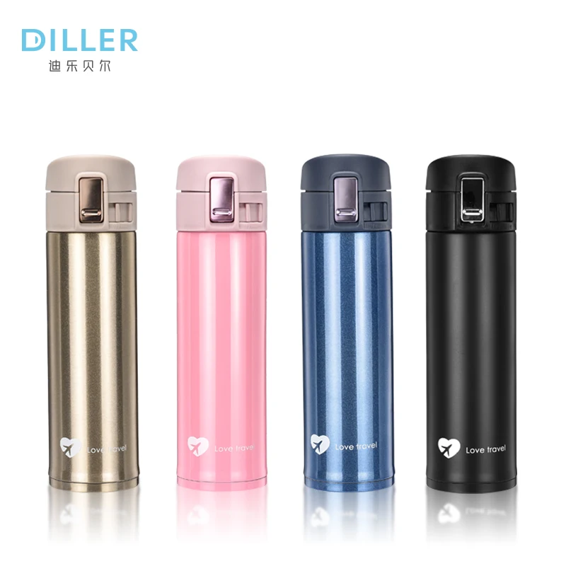 

Vacuum insulated stainless steel double wall thermos water bottle