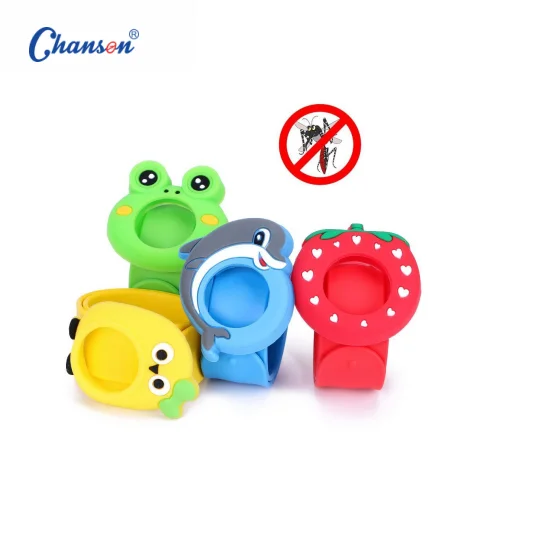 

cartoon characters slap fun mosquito repellent wristband refillable products, Black, red, yellow, green, blue