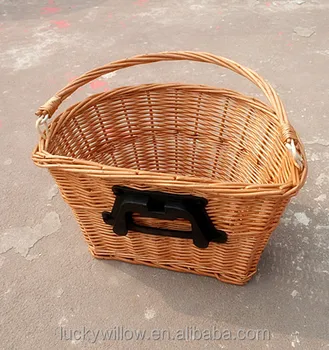 quick release wicker bike basket