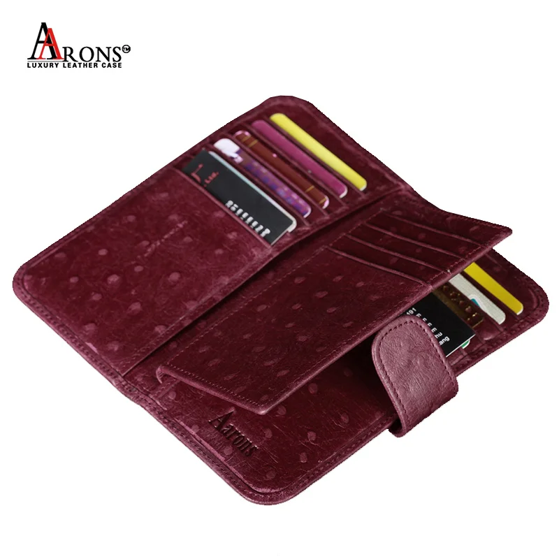 Wholesale Guangzhou wholesale wallet Ostrich skin cowhide leather wallet for man