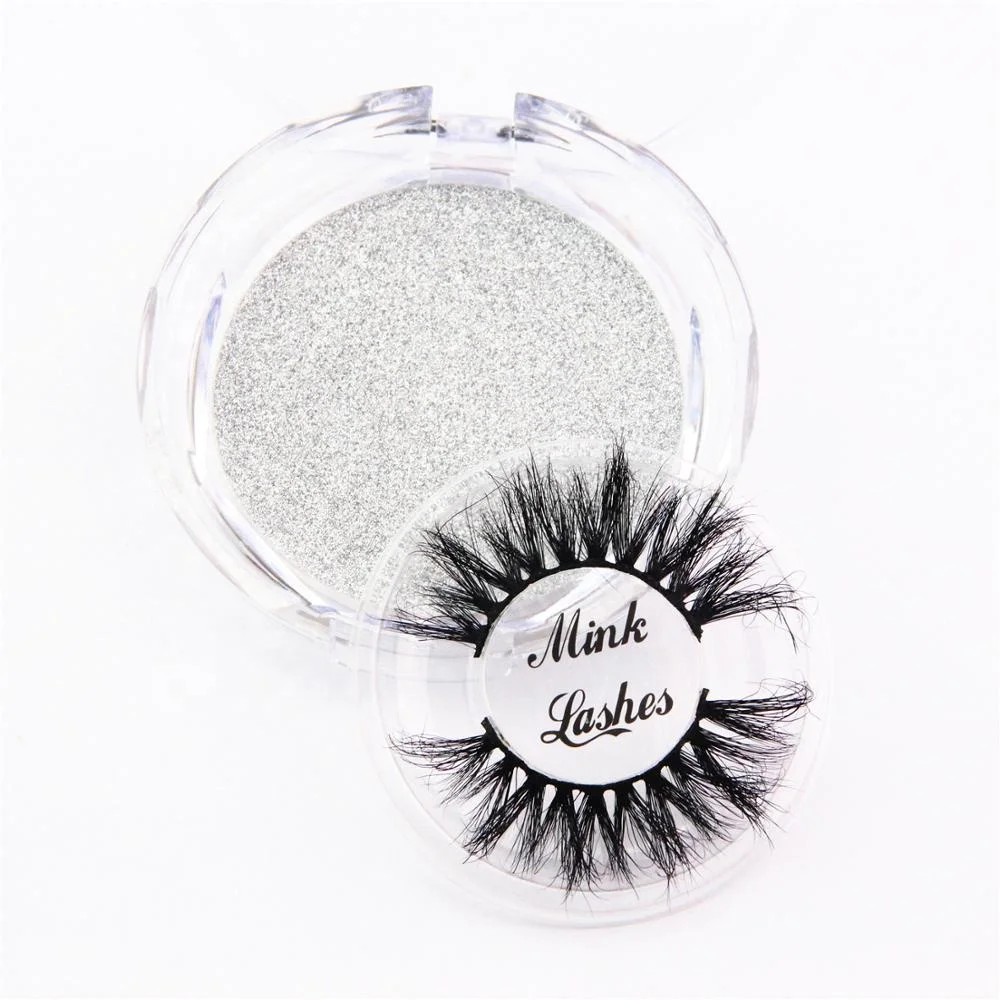 

High quality packaging customized 25mm long mink lashes, Natural black