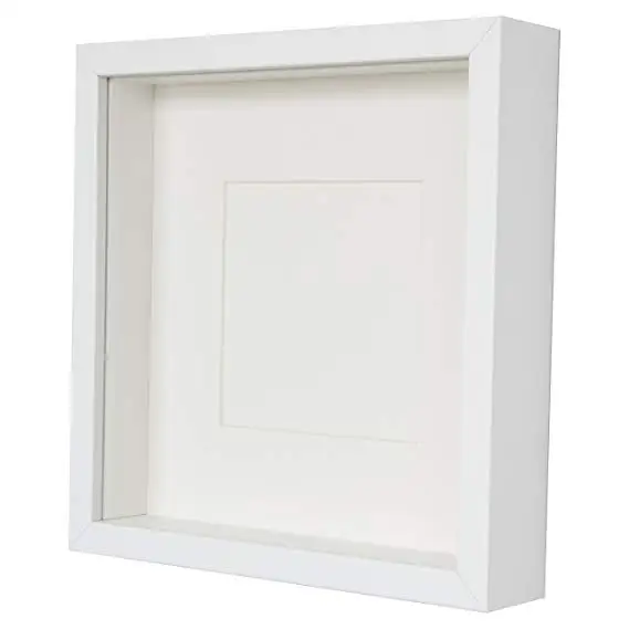Custom Wood White Square Shadow Box Picture Frame Wholesale Shadow Box ...