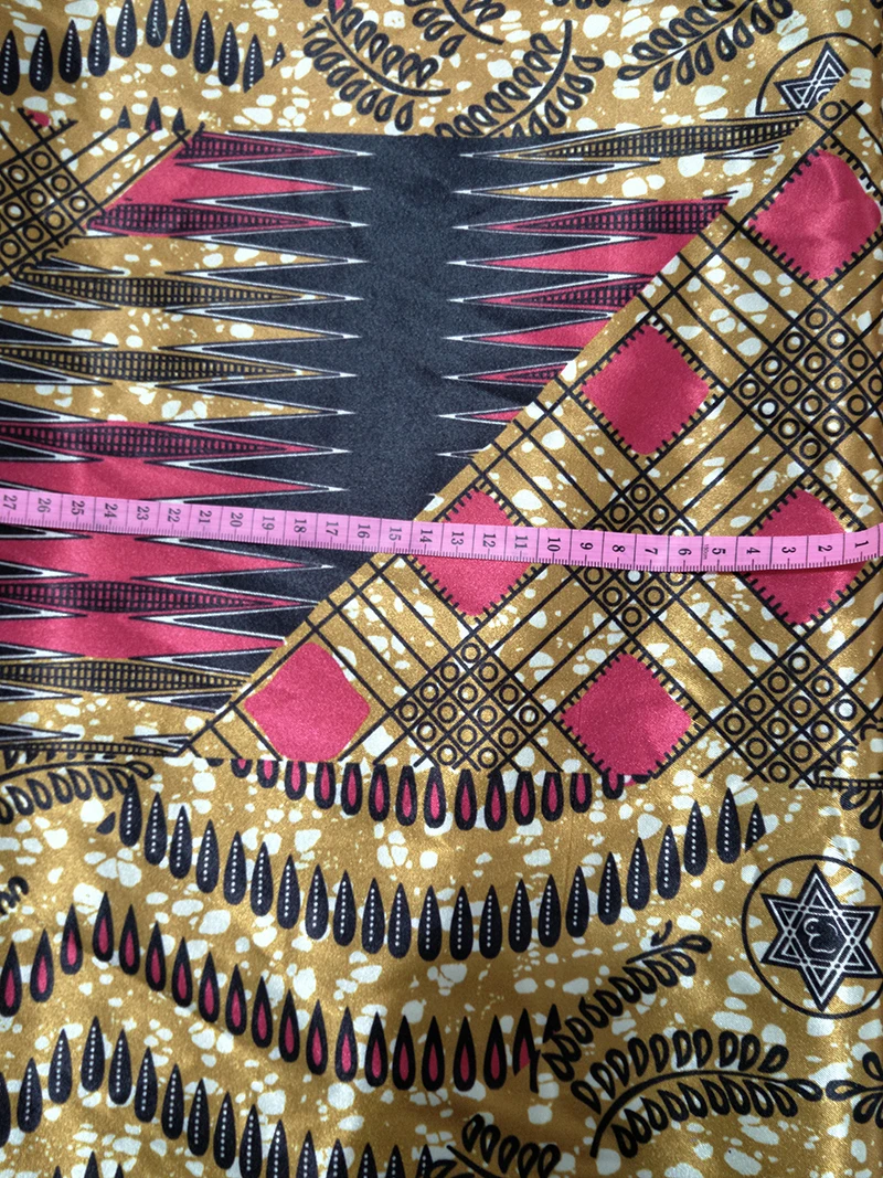 African Soft Polyester Satin Fabric Nigeria Printed Satin Lace Fabric