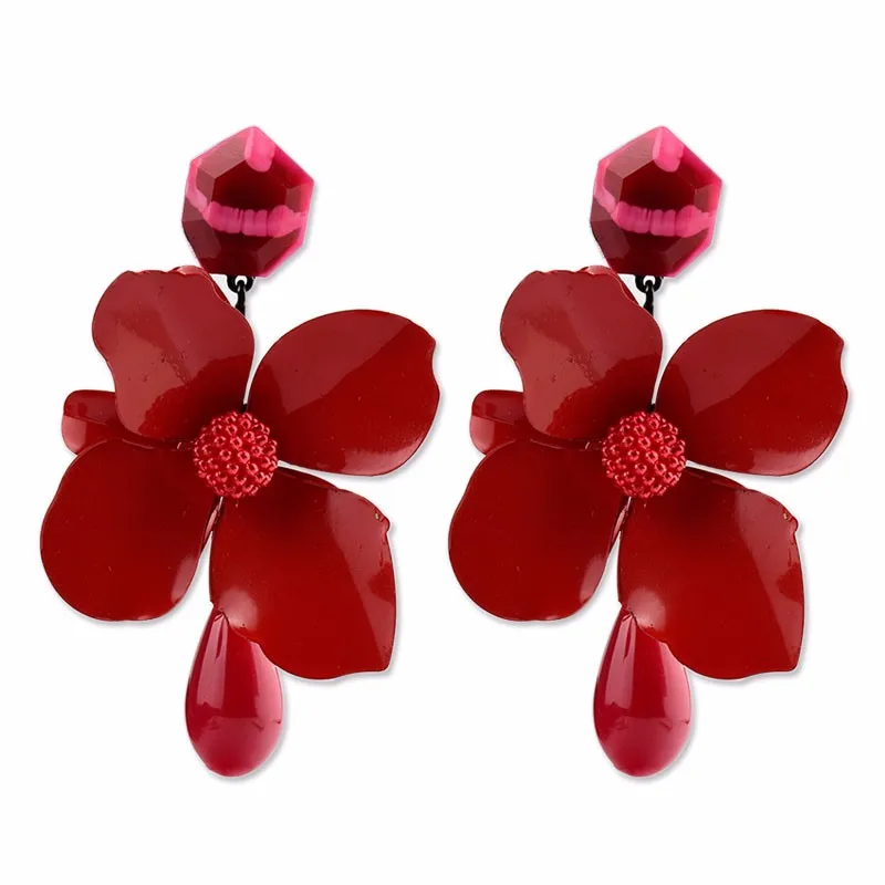 Wholesale New Design African Statement Resin Big Jhumka Flower Drop ...