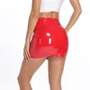 2019 Summer Multi Color Hot Sexy Lady Leather Skirt Shiny PU Mini Tight Skirt Women Wrap Skirt