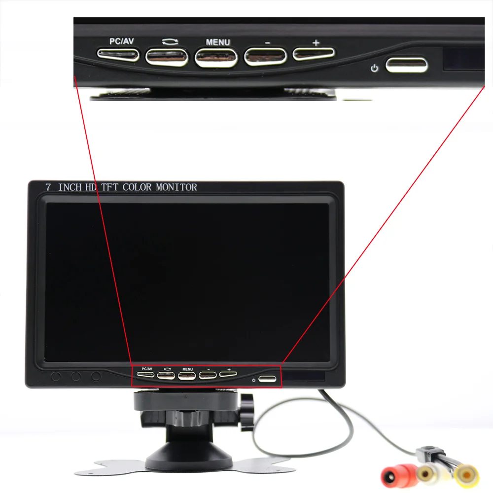 7 Inch Hd Input Vga Input Av Input Dc 1224v High Resolution 1024x600
