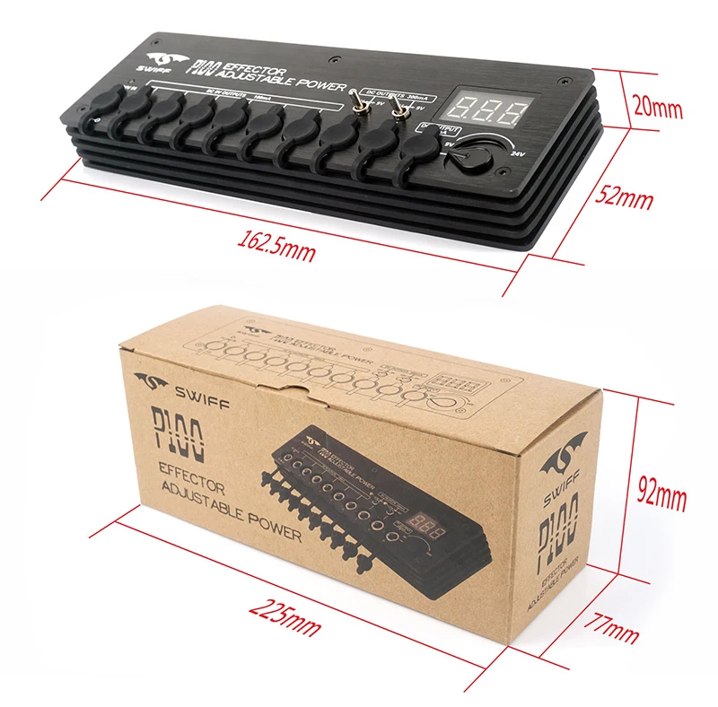 Guitar Use Adjustable Voltage 9v24v Small Pedalboard For Guitar