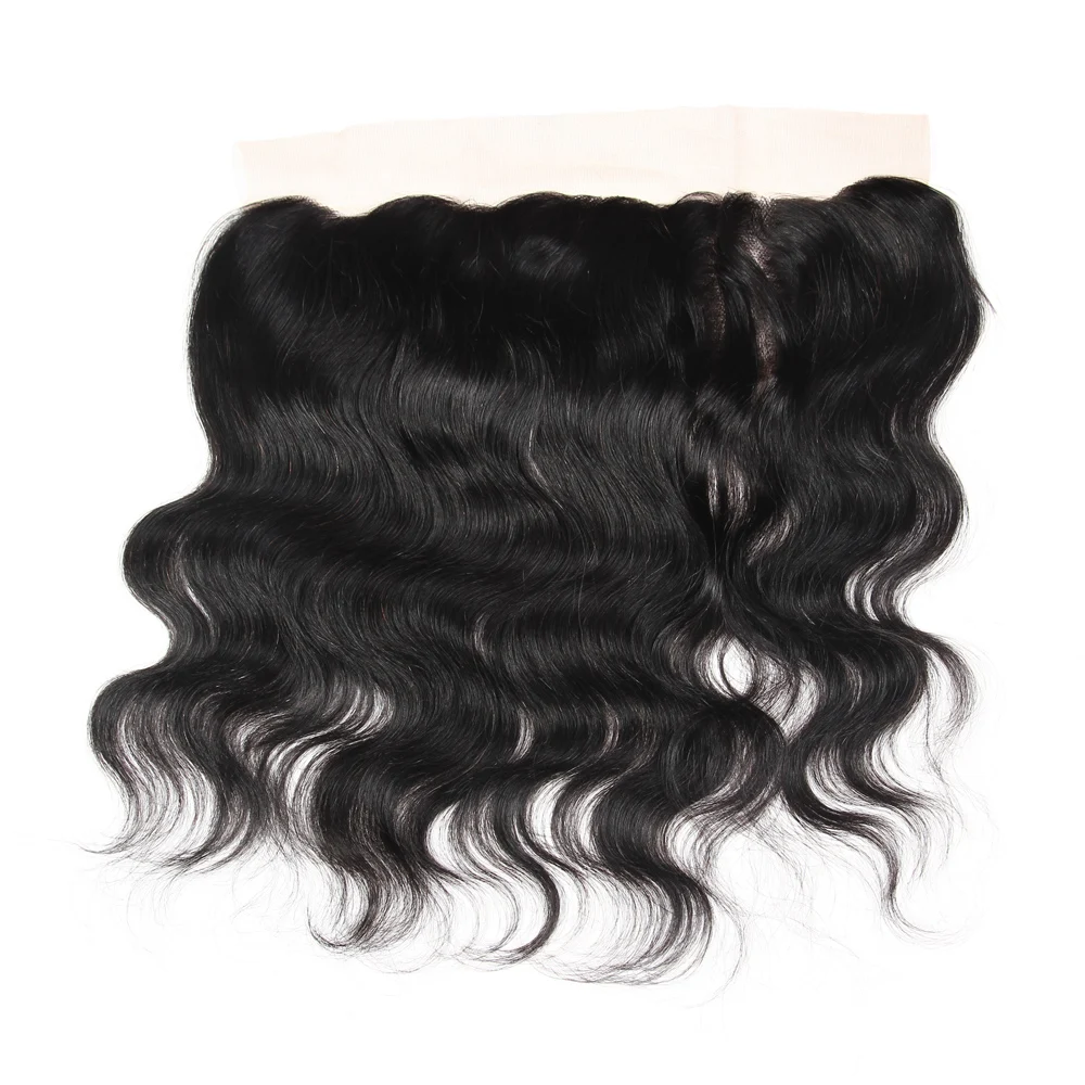 

2018 Free shipping hot sale Virgin swiss brazilian lace frontal closure with baby hair three part, Natural color