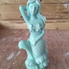 Blue mermaid shape money saving box ceramic customized unique money bank piggy bank