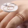 Yiwu Aceon Fashion Jewelry 2016 316L Stainless Steel Twisted Tri Mini Ring
