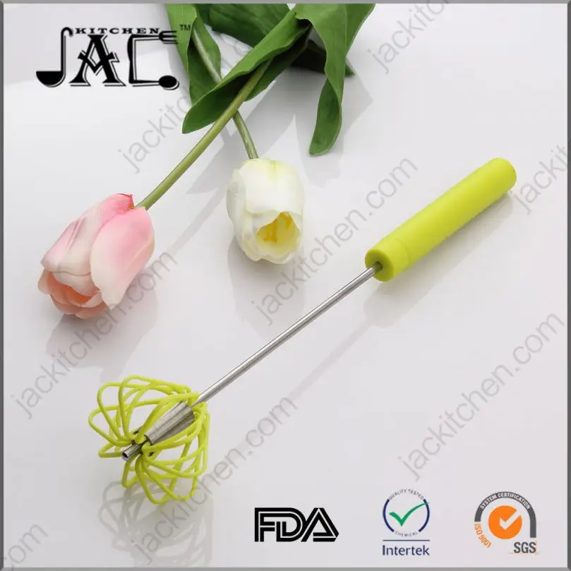 Nontoxic Stainless Steel Silicone Hand Push Mixer Stirrer