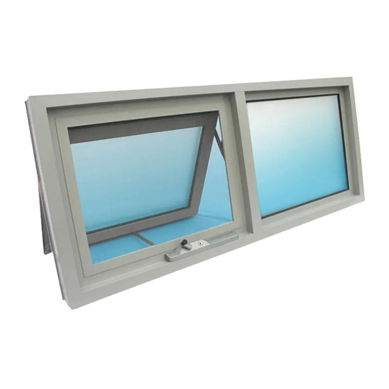 Wood Grain Aluminum Swing Doors , Exterior Glass Swing Door Low E Glazed