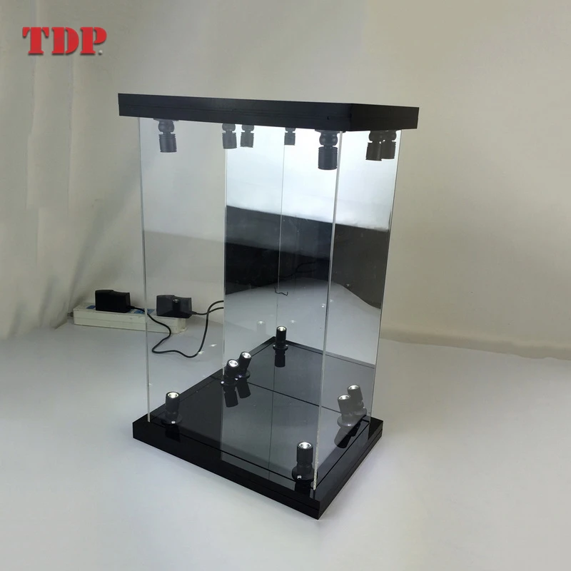 Led Light Showcase Box With Mirrored Back Panel For 12" 1/6 Scale