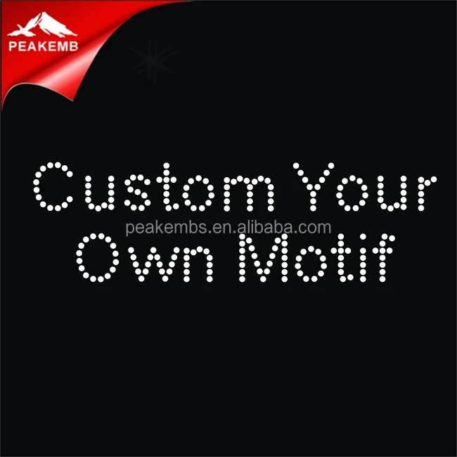 

Custom Your Own Motif Logo heat Transfer, As your requirement