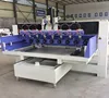 automatic wood cnc router rotary 4 axis 8 heads 3d wood carving cnc router