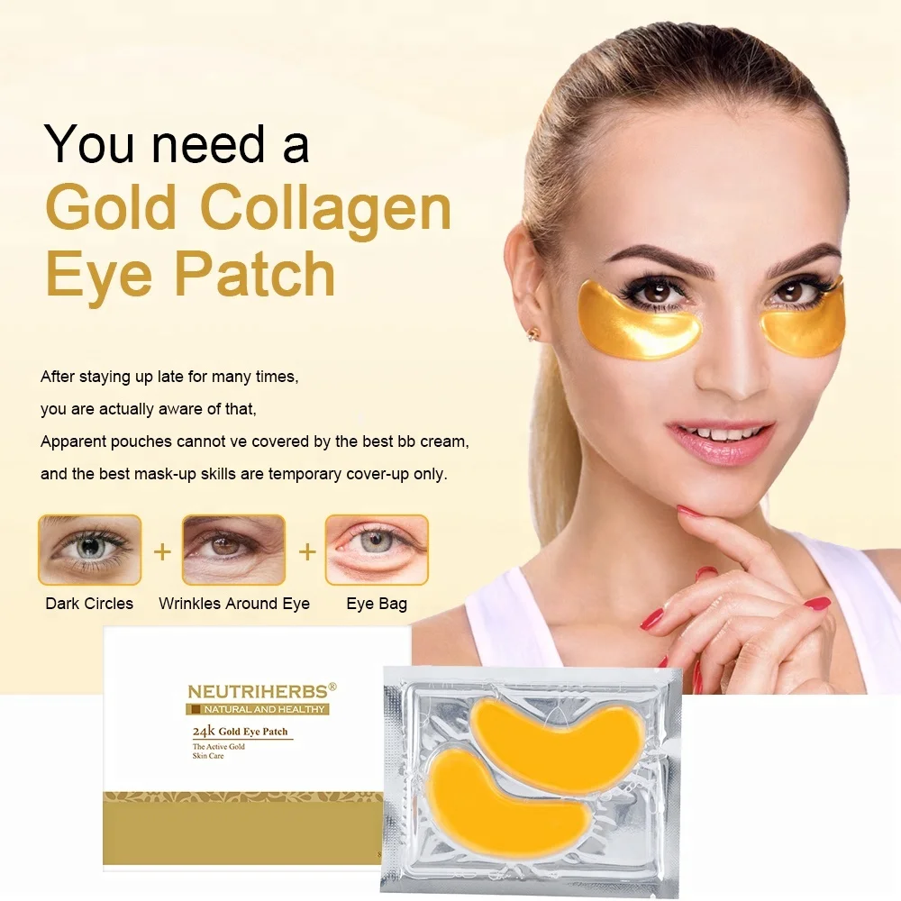 Under Eye Gel Pads / 24k Gold Collagen Eye Patch For Wrinkle Tissue ...