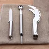 FDA approved products 3 pcs 2in1 Melon Scoop, Fruit Carving Knife and watermelon slicer set